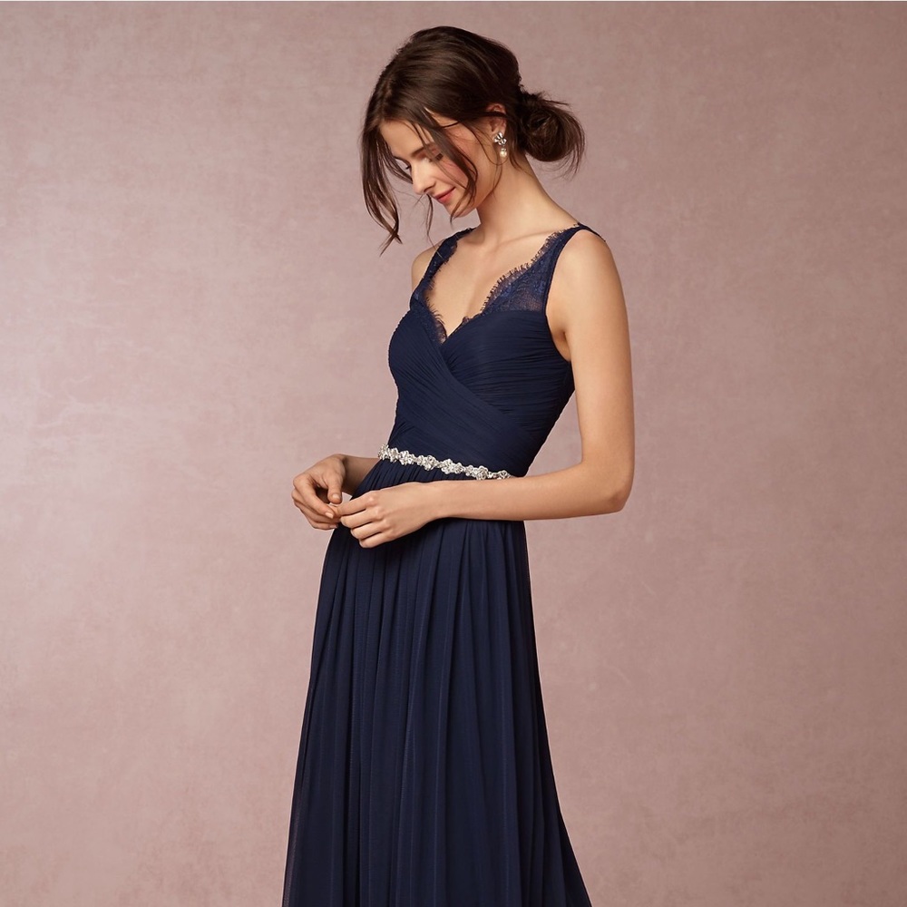 BHLDN Navy Fleur Bridesmaid Dress